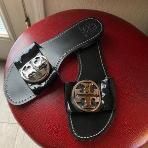 Tory Burch Logo Slide Sandals